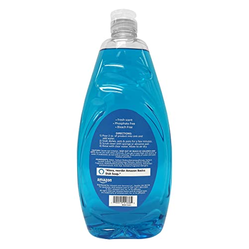 Amazon Basics Dish Soap, Fresh Scent, 30 fl oz, Pack of 4