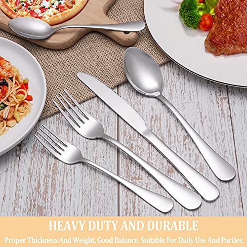 30 Piece Silverware Set Service for 6,Premium Stainless Steel Flatware Set,Mirror Polished Cutlery Utensil Set,Durable Home Kitchen Eating Tableware Set,Include Fork Knife Spoon Set,Dishwasher Safe