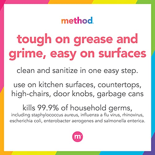 Method Antibacterial All-Purpose Cleaner, Citron, 28 Ounce, 4 count (Pack of 1) Packaging May Vary