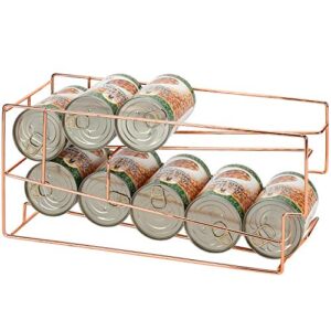 mygift modern copper tone metal wire countertop or pantry can holder organizer storage dispenser rack
