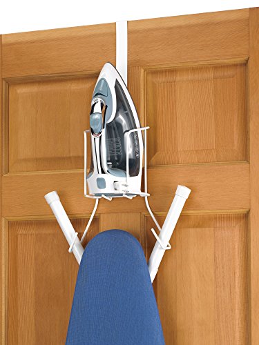 Whitmor Wire Over The Door Ironing Caddy - Iron and Ironing Board Storage Organizer