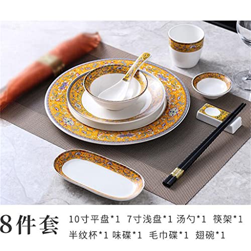 LLLY Cutlery Set Dinner Plate Dishes Tableware Holder Napkin Buckle Combination Table Decoration