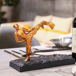 DOUBA Kung Fu Little Golden Man Creative Resin red Wine Rack Decoration Living Room Wine Cabinet Decoration