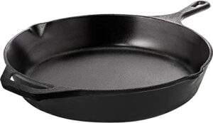 utopia kitchen 12 inch pre-seasoned cast iron skillet – frying pan – safe grill cookware for indoor & outdoor use – chef’s pan – cast iron pan (black)