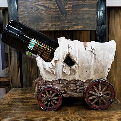 DOUBA Vintage Gypsy Caravan Wine Bottle Rack Resin Wine Rack Nostalgic Bar Decoration Craft