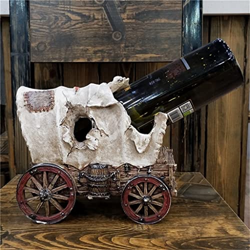 DOUBA Vintage Gypsy Caravan Wine Bottle Rack Resin Wine Rack Nostalgic Bar Decoration Craft