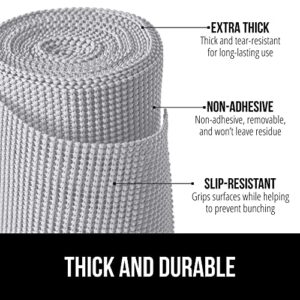 Gorilla Grip Drawer Liner and Under Sink Mat, Drawer Liner Size 12 in x 20 FT in Light Gray, Non Adhesive, Under Sink Mat Size 24x30 in Light Gray, 2 Item Bundle