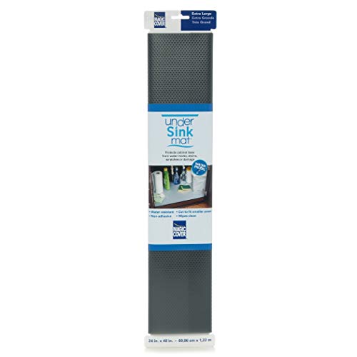 Magic Cover KTMC-USM591-06 Under Sink Mat, 24"x48", Graphite Dots