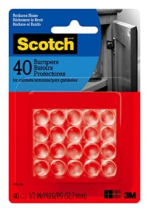 scotch sp951-na bumpers and door stops, 1/2″ round, clear, 40 count