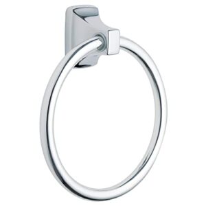 moen p5860 donnor collection 6.25-inch diameter contemporary bathroom hand -towel ring, chrome
