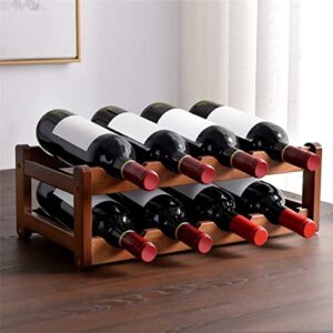 DOUBA Wooden Wine Rack Retro Cabinet Rack Rack Storage Wine Rack Home Kitchen Bar Freestanding Rack