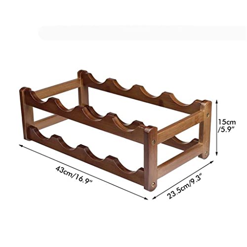 DOUBA Wooden Wine Rack Retro Cabinet Rack Rack Storage Wine Rack Home Kitchen Bar Freestanding Rack