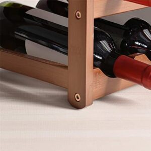 DOUBA Wooden Wine Rack Retro Cabinet Rack Rack Storage Wine Rack Home Kitchen Bar Freestanding Rack