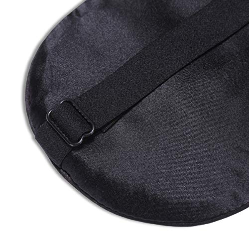 Alaska Bear Silk Sleep Mask and Cloud Soft Eye Cover for Sleeping Organic Mulberry Silk Genuine, Naturally Hypoallergenic & Non-Absorbent, Gender-Neutral (Black)