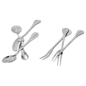 plplaaoo Swan Spoon Holder with Fork Spoon, Stylish Tableware Storage Holder, Creative Swan Spoon Rack with Stainless Steel Fork Spoon, Kitchen Tableware Set for Kitchen