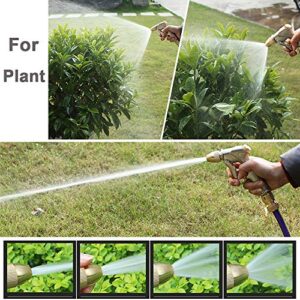 FANHAO Upgrade Garden Hose Nozzle Sprayer, 100% Heavy Duty Metal Handheld Water Nozzle High Pressure in 4 Spraying Modes for Hand Watering Plants and Lawn, Car Washing, Patio and Pet