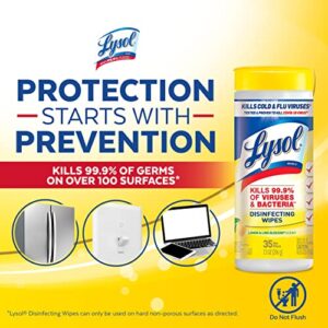 Lysol Disinfectant Wipes, For Disinfecting, Deodorizing, and Cleaning, Lemon & Lime Blossom, 35ct