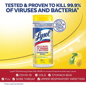 Lysol Disinfectant Wipes, For Disinfecting, Deodorizing, and Cleaning, Lemon & Lime Blossom, 35ct