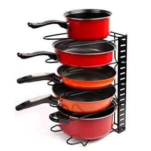 douba 5 tires kitchen storage rack pan pot lid organizer shelves holder stand iron storage rack for cutting board,pan,pot