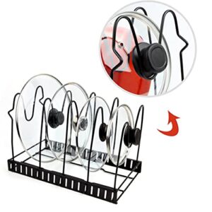 DOUBA 5 Tires Kitchen Storage Rack Pan Pot Lid Organizer Shelves Holder Stand Iron Storage Rack for Cutting Board,Pan,Pot