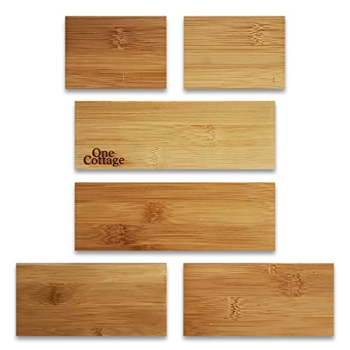 4" Bamboo Drawer Divider Add-On Connection Pieces for One Cottage Drawer Divider Sets (4") Set of Two