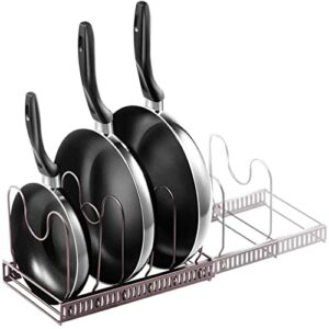 douba 7 tires pan and pot lid organizer expandable pan and pot organizer rack kitchen cabinet countertop bakeware lid holder