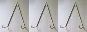 brass set of 3 plate hangers, displays plates on wall size 8″ to 11″ in diameter