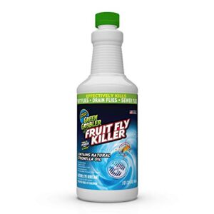 green gobbler fruit fly goodbye gel drain treatment | drain fly killer | fruit fly killer | drain flies treatment | fruit flies treatment | drain fly & fruit fly eliminator (32 oz)
