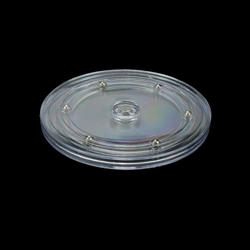 Geesatis 2 Pcs Acrylic Lazy Susan 6 inch / 150 mm Round Swivel Plate Rotating Turntable, for Kitchen Spice Rack Table Turntable Accessories, Clear