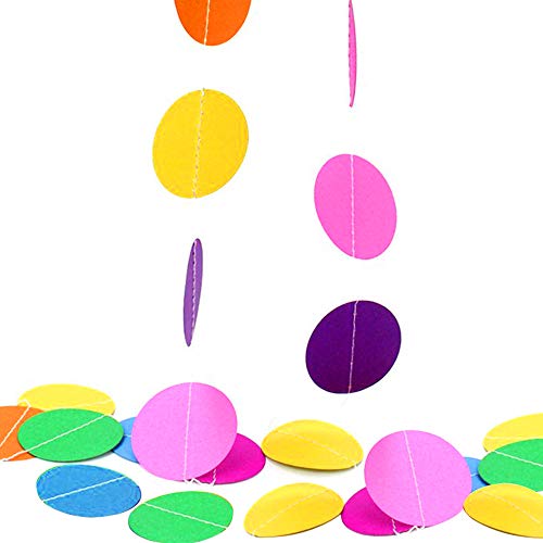 Happy Birthday Banner With Colorful Paper Flag Bunting Paper Circle Confetti Garland Swirl Streamers Honeycomb ball for Birthday Party Decorations