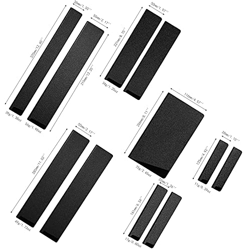 N//A 11pcs-Knife Edge Guards-Universal Blade Covers - Extra Strength, ABS Plastic and BPA-Free Felt Lining, non-Toxic and Food Safe（Knives Not Included） Black