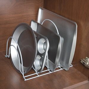 Kitchen Cabinet Pot, Pan and Lid Organizer and Holder- Iron Storage Pantry Rack Shelf for Pots and Pans, Houseware, Bakeware and More by Lavish Home