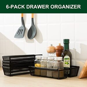 Greenual Silverware Organizer Utensil Kitchen Drawer Organizer Utensils Silverware Holder Tray Flatware Utensil Cutlery Organizer for Kitchen Drawer