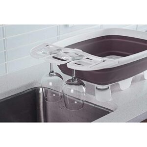 Prep Solutions by Progressive Swivel Spout Collapsible Dish Drainer Large Dish Tub, Pop Up Portable Dish Tub, Washing Basin