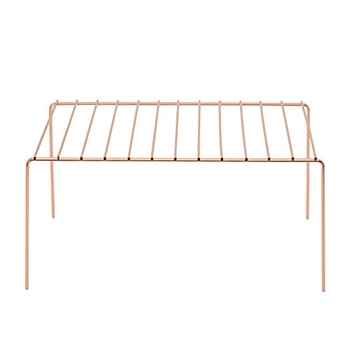 Kitchen Details Copper Medium Helper Shelf, Cabinet Organizer Maximizes Space, Free Standing