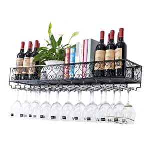 stylish simplicity correction fluid mouse wine glass rack upside down wine rack bar bar wine glass rack goblet hanger hanging red wine glass correction fluid, pibm, black, 80 * 25cm