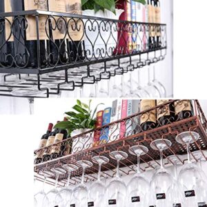 Stylish Simplicity Correction Fluid Mouse Wine Glass Rack Upside Down Wine Rack Bar Bar Wine Glass Rack Goblet Hanger Hanging Red Wine Glass Correction Fluid, PIBM, Black, 80 * 25CM