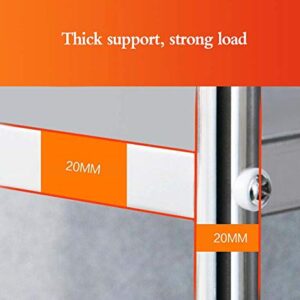 Double Stainless Steel Microwave Oven Rack/Kitchen Desktop Oven Shelf/countertop Rice Cooker Storage Shelf / 6 Hooks/can Bear 20KG