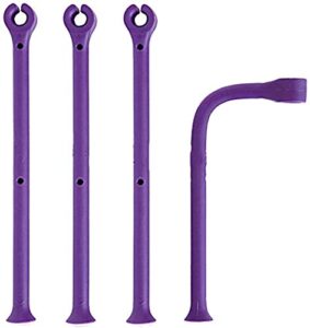 stemware saver,silicone wine glass holder,4 flexible dishwasher attachments set for wine or champagne glasses (purple), pibm