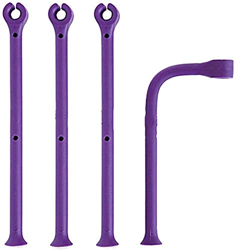 Stemware Saver,Silicone Wine Glass Holder,4 Flexible Dishwasher Attachments Set for Wine or Champagne Glasses (Purple), PIBM