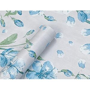 yifasy shelf liner blue orchid self-adhesive drawer paper furniture sticker decorative flowers 118×17.7 inch