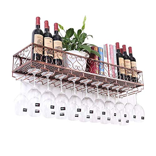 PIBM Stylish Simplicity Correction Fluid Mouse Wine Glass Rack Upside Down Wine Rack Bar Bar Wine Glass Rack Goblet Hanger Hanging Red Wine Glass Correction Fluid, Bronze , 50*25CM