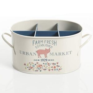 urban market by gibson life on the farm flatware, compartmental caddy, cadddy, linen