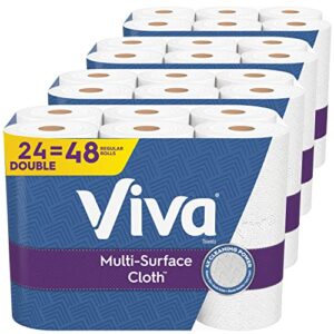 viva multi-surface cloth paper towels, choose-a-sheet – 24 double rolls (110 sheets per roll)