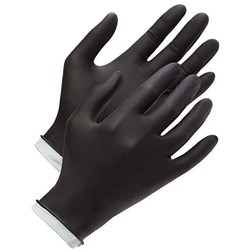 Venom Steel Premium Industrial Black Nitrile Gloves, One Size Fits Most, (Pack of 50)