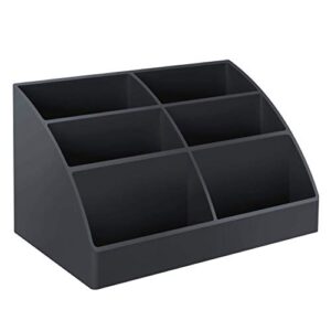 Acrimet Incline Desktop Easy Organizer Caddy Holder - Supplies Storage and Home Organization (Plastic) (Black Color)