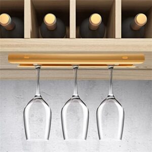 YFQHDD 3-4 Cups Wine Glass Hanging Coating Rack Save Space Alloy Goblet Stemware Storage Holder Rack Bar Kitchen Shelf Organizer (Color : Gray, Size