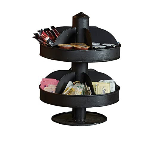 Park Designs 2 Tier Small Organizer Lazy Susan Black