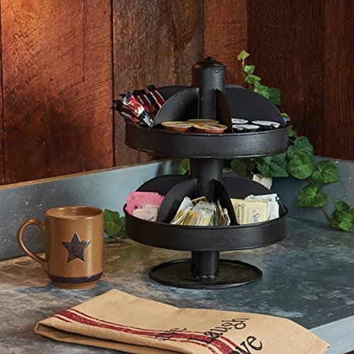 Park Designs 2 Tier Small Organizer Lazy Susan Black