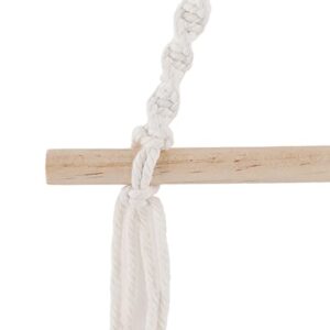 Handmade Paper Towel Holder,Boho Cotton Rope Macrame Toilet Paper Towel Rack,Paper Towel Hanging for Kitchen Bathroom